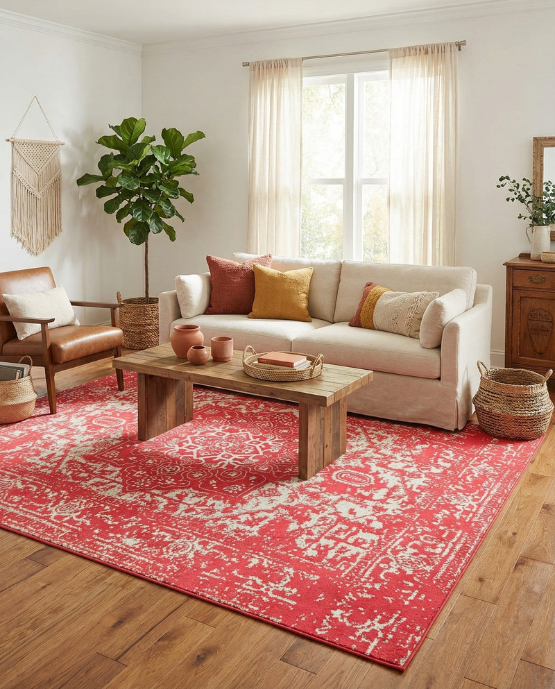 Georgetown Rugs Collection Area Rug - Dupont (Pink) Rectangle Pink  lifestyle 13
