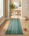 Jewel Oasis Collection Area Rug - Sapphire (Green) Runner Green  lifestyle 77