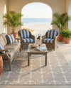 Seaside Haven Rugs Collection Area Rug - Sapphire (Gray) Rectangle Gray  lifestyle 8