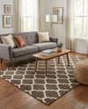 Lattice Gardens Collection Area Rug -  Bloomfield (Brown) Rectangle Brown  lifestyle 5