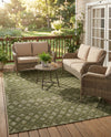 Garden Lattice Charm Collection Area Rug -  Pergola (Green) Rectangle Green  lifestyle 10