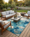 Urban Terrace Collection Area Rug -  Gazebo Rectangle Blue and Ivory  lifestyle 19