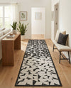 Urban Terrace Collection Area Rug -  Mercer Runner Black and White  lifestyle 54