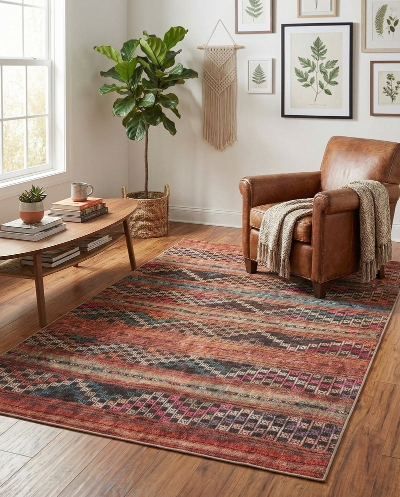 Heritage Elegance Collection Area Rug -  Monticello Rectangle Multi  lifestyle 9
