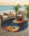 Seaside Haven Rugs Collection Area Rug -  Harbor Round Multi  lifestyle 55