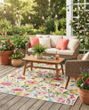 Seaside Blooms Collection Area Rug -  Meadow Rectangle Multi  lifestyle 24