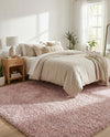 Cozy Comfort Shag Collection Area Rug - Haven (Pink) Rectangle Pink  lifestyle 8