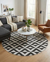 Urban Oasis Rugs Collection Area Rug -  Highrise (Charcoal Gray) Round Charcoal Gray  lifestyle 64