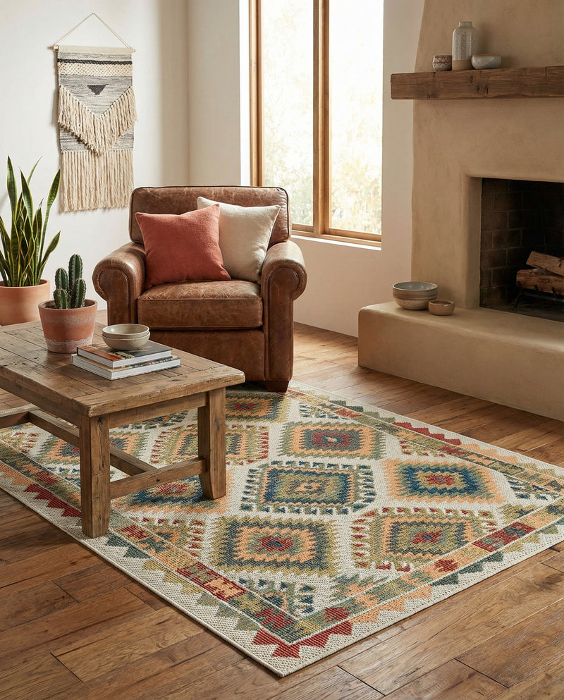 Coastal Terrace Collection Area Rug -  Sandbar Rectangle Ivory  lifestyle 23