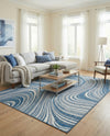Urban Terrace Collection Area Rug - Soho Rectangle Blue  lifestyle 10