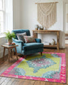 Heritage Elegance Collection Area Rug -  Winterthur (Green) Rectangle Green  lifestyle 7