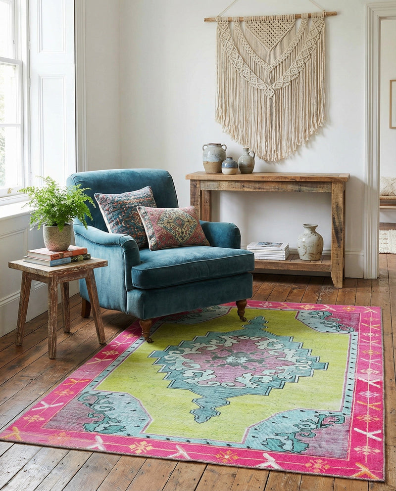 Heritage Elegance Collection Area Rug -  Winterthur (Green) Rectangle Green  lifestyle 7