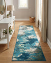 Urban Terrace Collection Area Rug -  Gazebo Runner Blue and Ivory  lifestyle 34