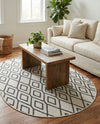 Urban Oasis Rugs Collection Area Rug -  Boulevard (Ivory) Oval Ivory  lifestyle 38