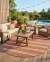 Urban Oasis Rugs Collection Area Rug -  District (Rust Red) Oval Rust Red  lifestyle 21