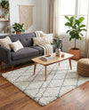 Cozy Haven Shag Collection Area Rug - Serenity (Ivory) Rectangle Ivory  lifestyle 5
