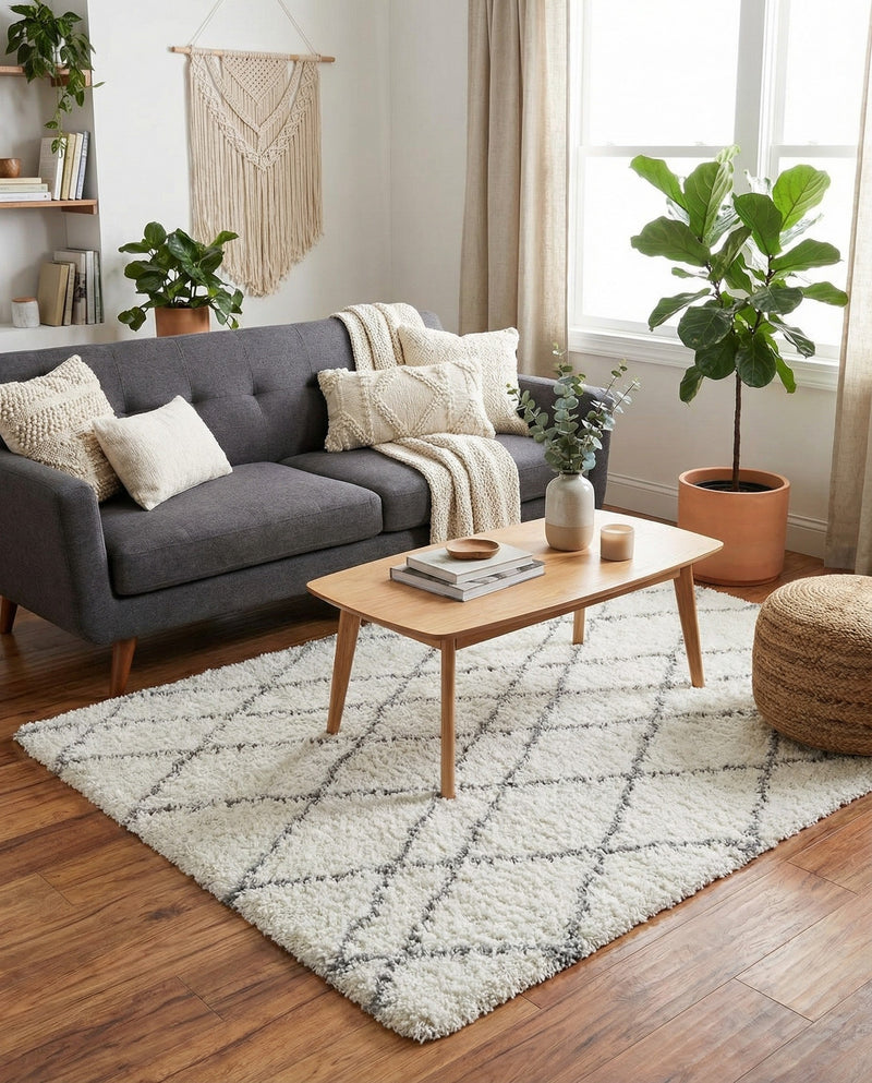 Cozy Haven Shag Collection Area Rug - Serenity (Ivory) Rectangle Ivory  lifestyle 5