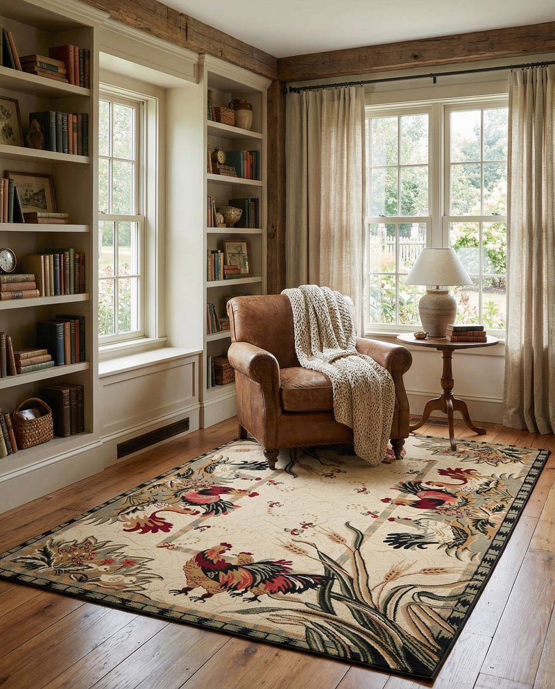 Rural Charm Collection Area Rug - Meadowbrook Rectangle Cream  lifestyle 20