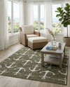 Seaside Haven Rugs Collection Area Rug - Sapphire (Green) Rectangle Green  lifestyle 12