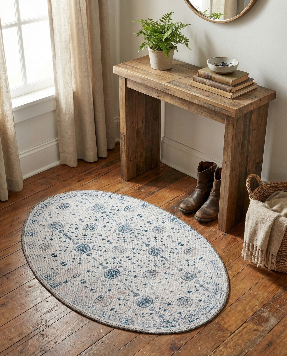 Heritage Elegance Collection Area Rug -  Chatsworth Oval Ivory  lifestyle 125