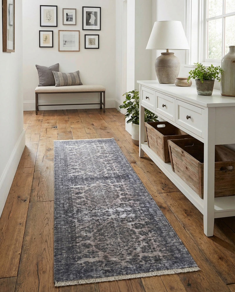 Bazaar Chic Collection Area Rug -  Asilah Runner Gray and Blue  lifestyle 47