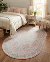 Savannah Series Collection Area Rug - Charleston (Powder Pink) Oval Powder Pink  lifestyle 65