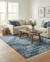 Tranquil Tides Shag Collection Area Rug -  Azure Rectangle Blue  lifestyle 12