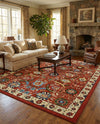 Tabriz Tapestry Collection Area Rug - Sahand (Terracotta) Rectangle Terracotta  lifestyle 3