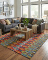 Urban Terrace Collection Area Rug -  Compass Rectangle Multi  lifestyle 16