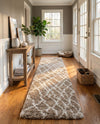 Cozy Haven Shag Collection Area Rug - Serenity (Khaki) Runner Khaki  lifestyle 36