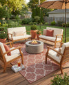 Savannah Pergola Collection Area Rug - Arbor (Rust Red) Rectangle Rust Red  lifestyle 8