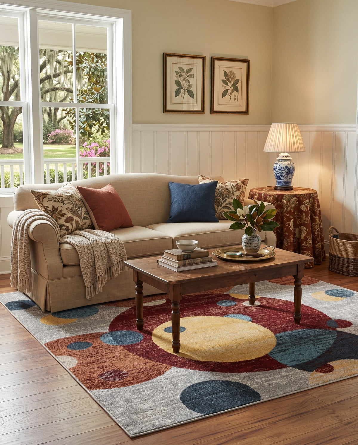 Aegean Elegance Washables Collection Area Rug -  Crete Rectangle Multi  lifestyle 33