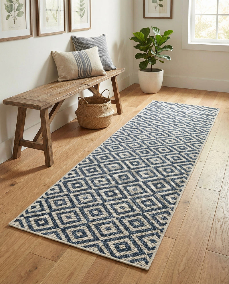 Urban Oasis Rugs Collection Area Rug -  Rooftop (Blue) Runner Blue  lifestyle 59