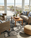 Seaside Haven Rugs Collection Area Rug -  Lighthouse (Black and White) Rectangle Black and White  lifestyle 20