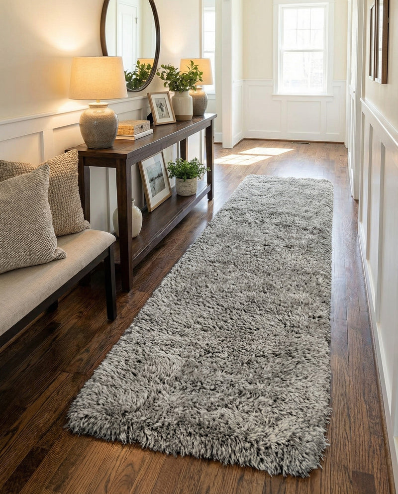 Eternal Plush Oasis Collection Area Rug -  Tranquility (Ash) Runner Ash  lifestyle 28