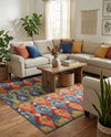 Urban Terrace Collection Area Rug -  Compass Rectangle Multi  lifestyle 18