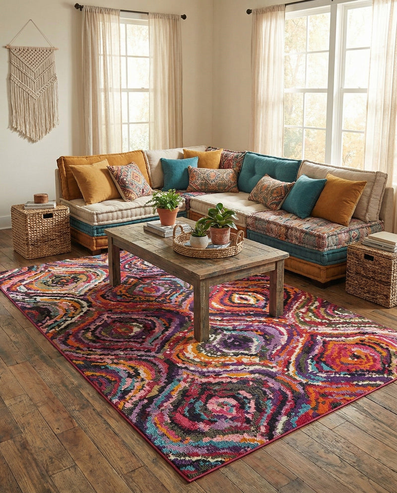 Marrakesh Elegance Collection Area Rug -  Bahia Rectangle Multi  lifestyle 10