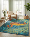Seaside Haven Rugs Collection Area Rug -  Tidepool Rectangle Multi  lifestyle 9