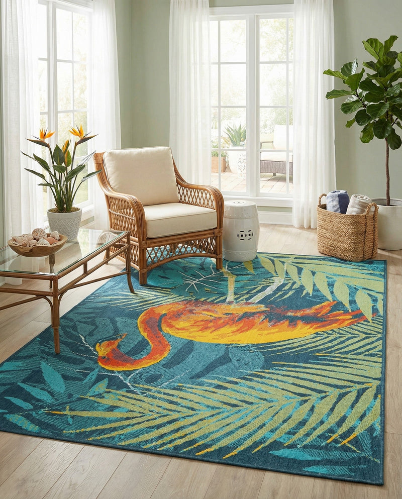 Seaside Haven Rugs Collection Area Rug -  Tidepool Rectangle Multi  lifestyle 9