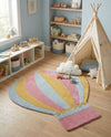 Whimsy Wonders Wool Collection Area Rug -  Oasis Square Multi  lifestyle 3
