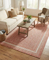 Terrace Fringe Collection Area Rug - Veranda (Rust Red) Rectangle Rust Red  lifestyle 17