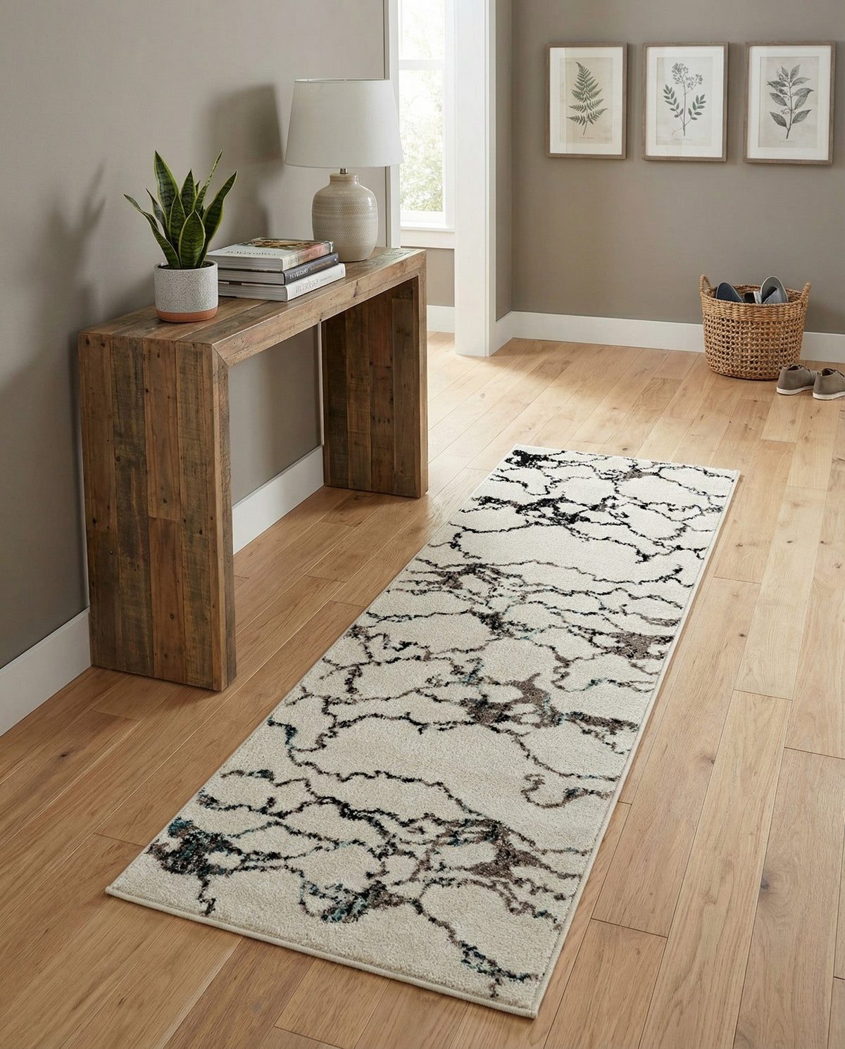 Brighton Terrace Collection Area Rug -  Aldrington Runner Ivory  lifestyle 104