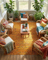 Caribbean Cove Collection Area Rug -  Lucia Rectangle Yellow  lifestyle 28