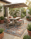Patio Heritage Collection Area Rug -  Oasis Square Multi  lifestyle 66
