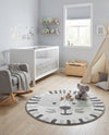 Wonder Tykes Collection Area Rug -  Riddle Round Gray  lifestyle 9