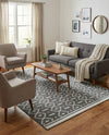 Copenhagen Edge Collection Area Rug -  Tivoli Rectangle Gray  lifestyle 16