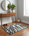 Urban Terrace Collection Area Rug -  Queens Rectangle Black and White  lifestyle 6