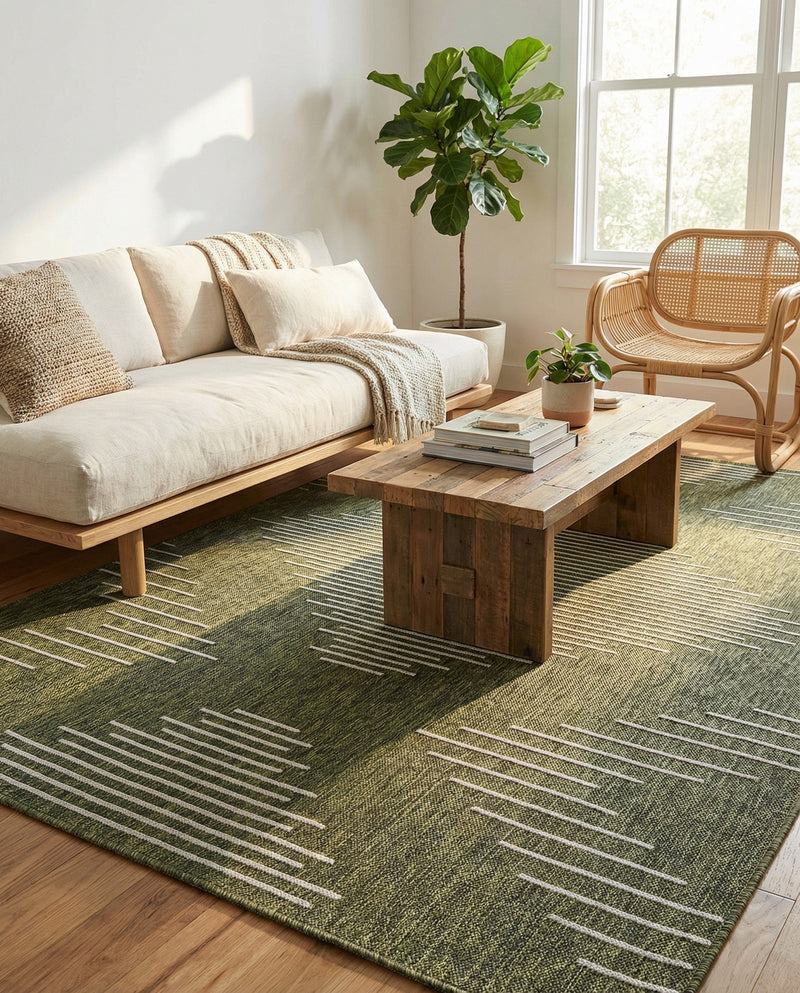 Urban Terrace Collection Area Rug -  Chelsea (Green) Rectangle Green  lifestyle 21