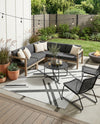 Urban Terrace Collection Area Rug -  Bowery Rectangle Black and White  lifestyle 18