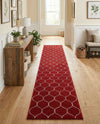 Trellis Mosaic Collection Area Rug -  Pergolatown (Red) Runner Red  lifestyle 24